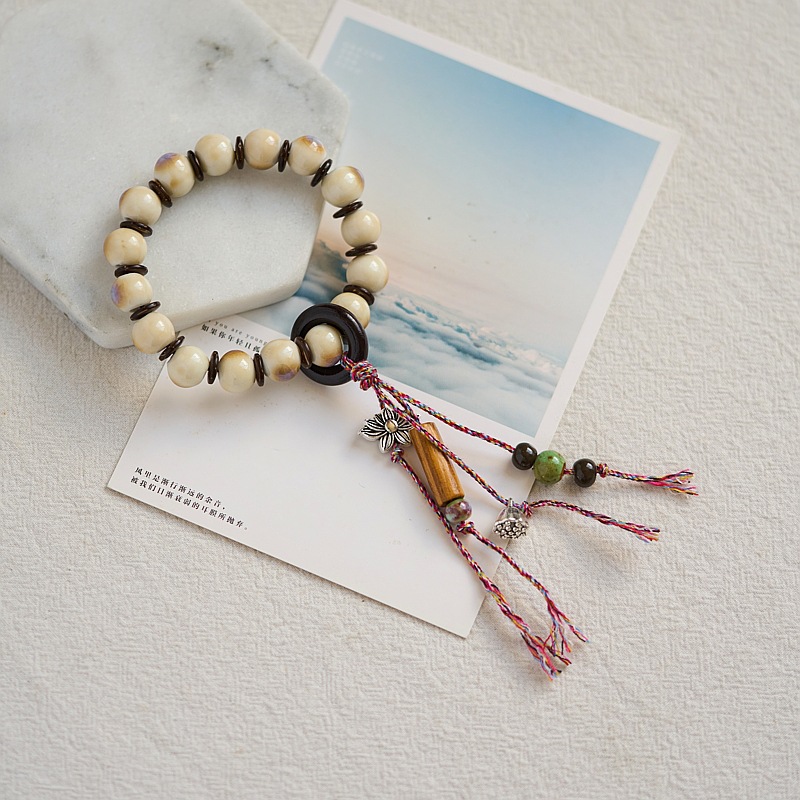 景德镇陶瓷手串饰品批发百搭高级感礼物新中式藏风串珠手链国风女详情6