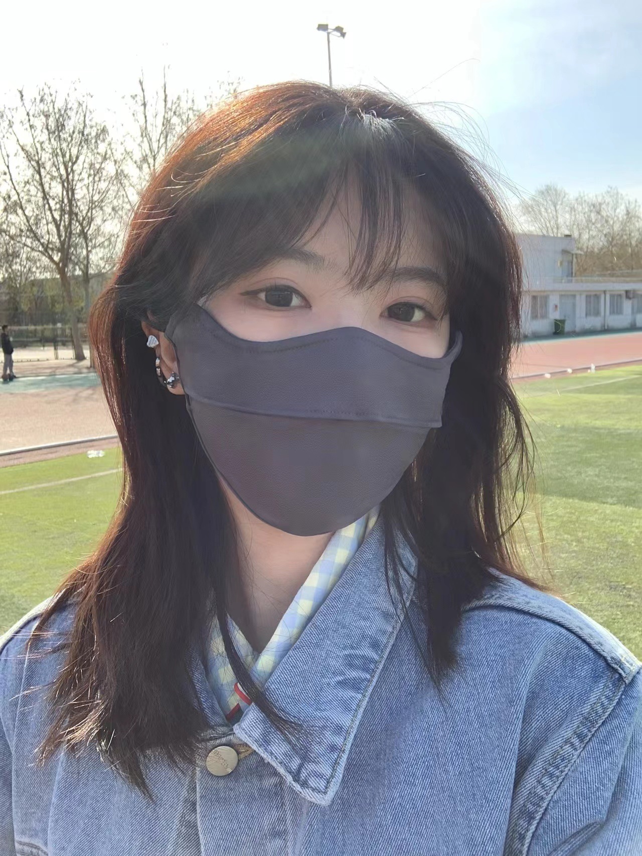 原纱冰丝防晒口罩女夏季锦纶防紫外线腮红渐变透气护眼角面罩 防晒面纱冰丝面罩清凉透气详情15