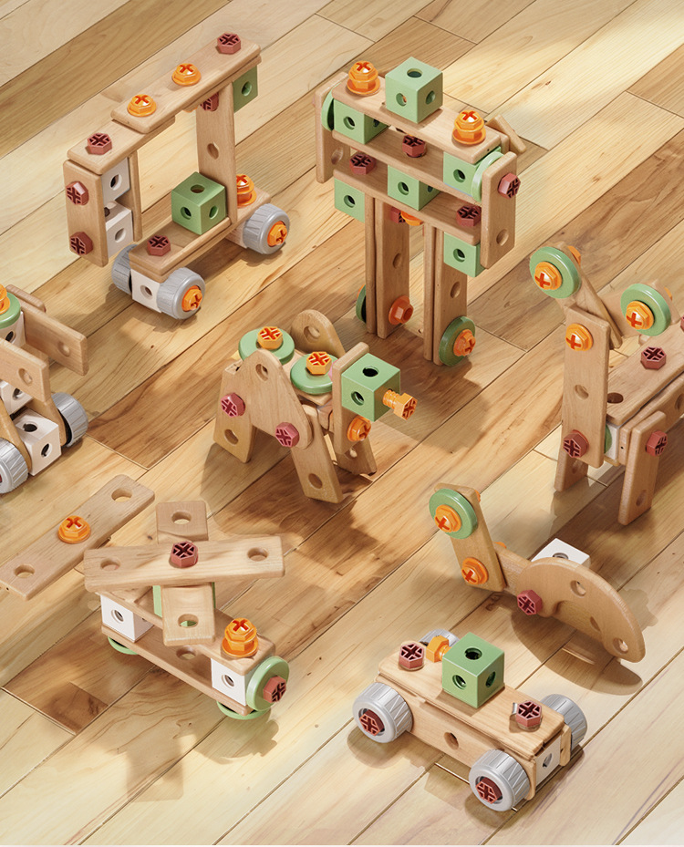 儿童益智仿真维修工具箱过家家拼装玩具电钻拧螺丝刀螺母套装跨境详情5