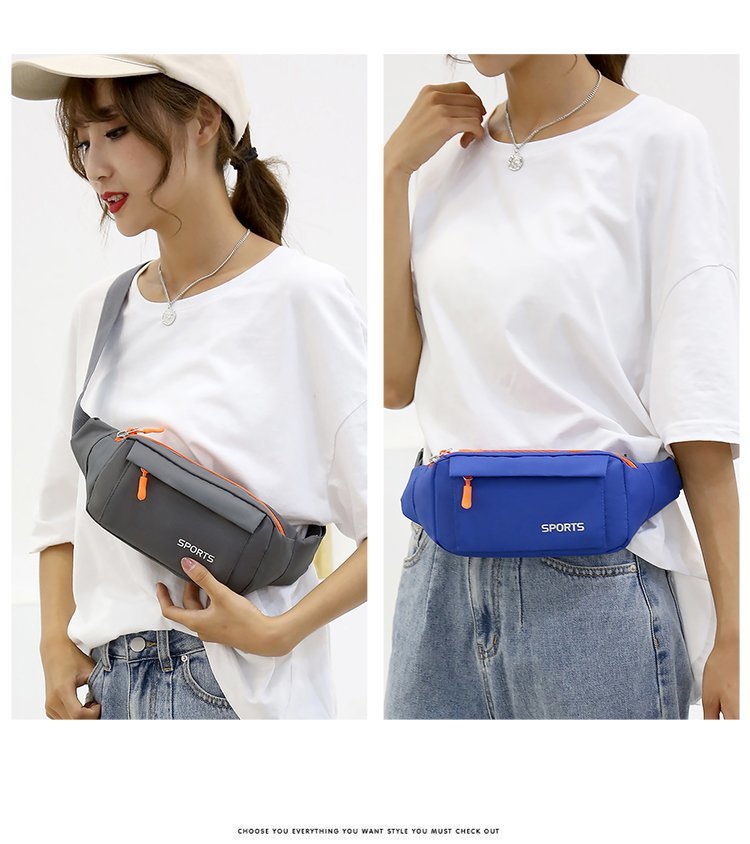 印字定LOGO腰包 休闲胸包运动手机零钱旅行骑行跑步健身收纳小包详情17