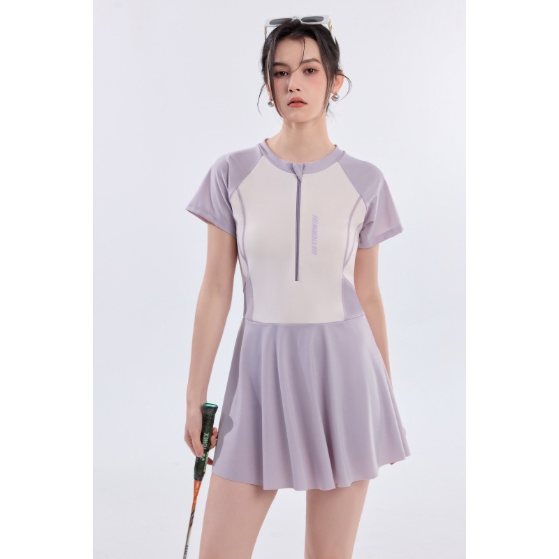 游泳衣女裙式连体保守2026新款温泉游泳馆度假学生遮肚显瘦泳装详情14