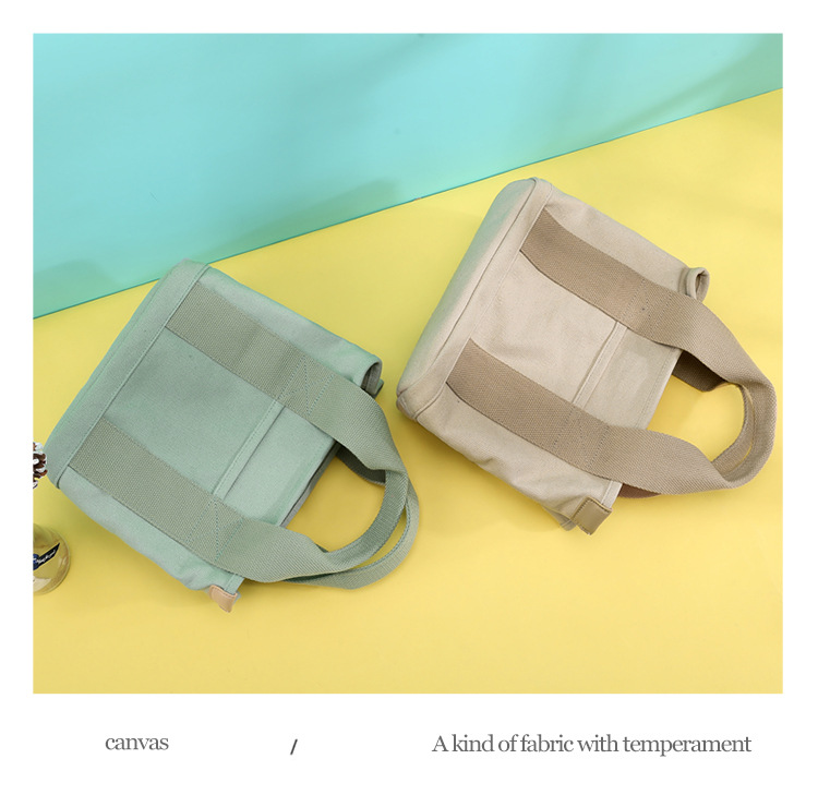 小包加拉链日本千层包小众简约单肩包手提加厚帆布手机水桶托特包详情19