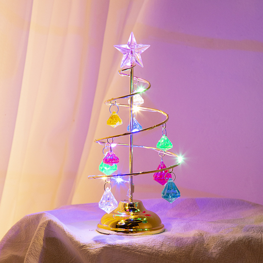 Christmas decorations, gifts, electroplated ironwork trees, LED illuminated crystal Christmas trees, crystal display stands, ornaments, night lights pic 5