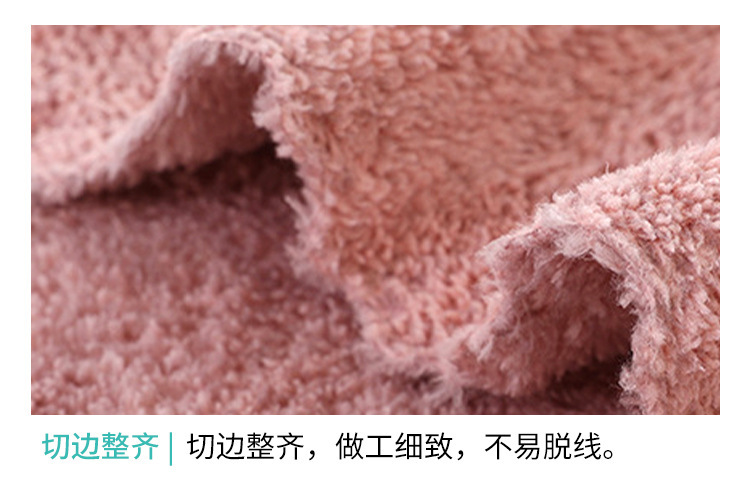 【 Chi Jia 】 Full Sky Star Coral Fleece square Towel, soft absorbent hand towel, Kitchen cloth, hanging small towel, plain color pic 7