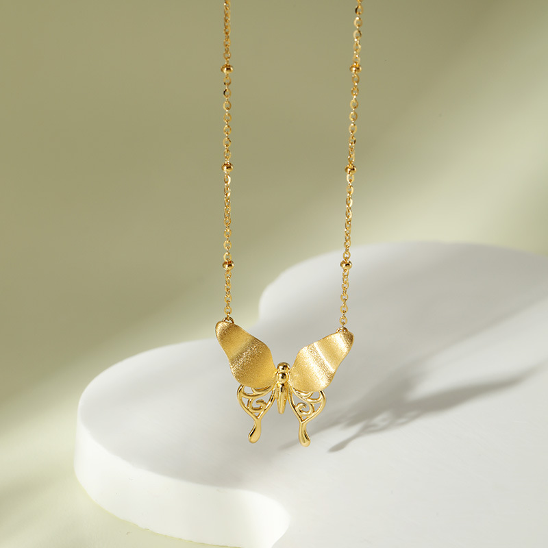 925纯银项链蝴蝶吊坠ins风女百搭锁骨链首饰批发饰品ins风爆款详情18
