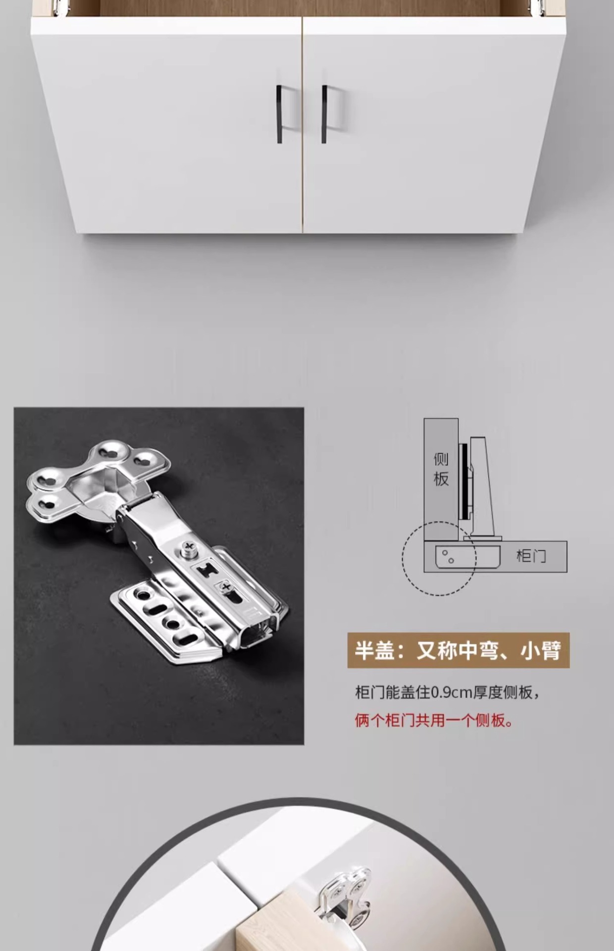 牛头特厚3.0铰链304不锈钢阻尼缓冲衣橱柜门液压飞机弹簧合页五金详情21