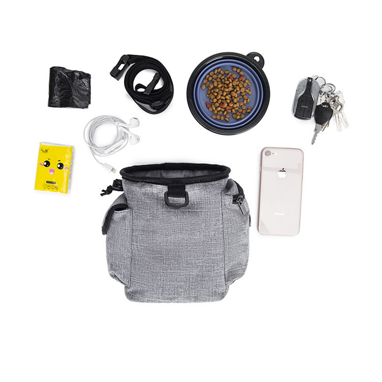 Factory direct sales of customized pet training bags, portable snack bags for dog outings, dog walking bags, multi-purpose garbage collection bags, and dog training waist bags pic 11