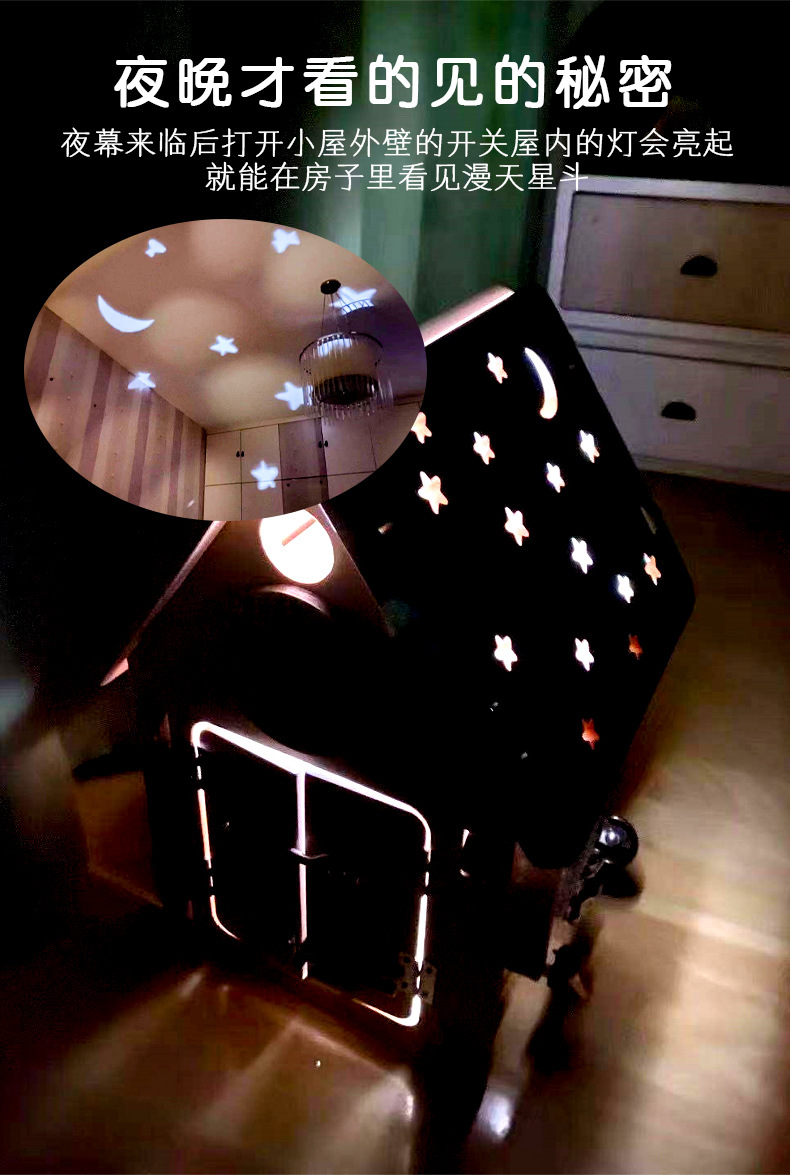 Wooden busy house Montessori DIY baby lock-picking concentration training starry sky top toy Montessori multi-functional pic 14