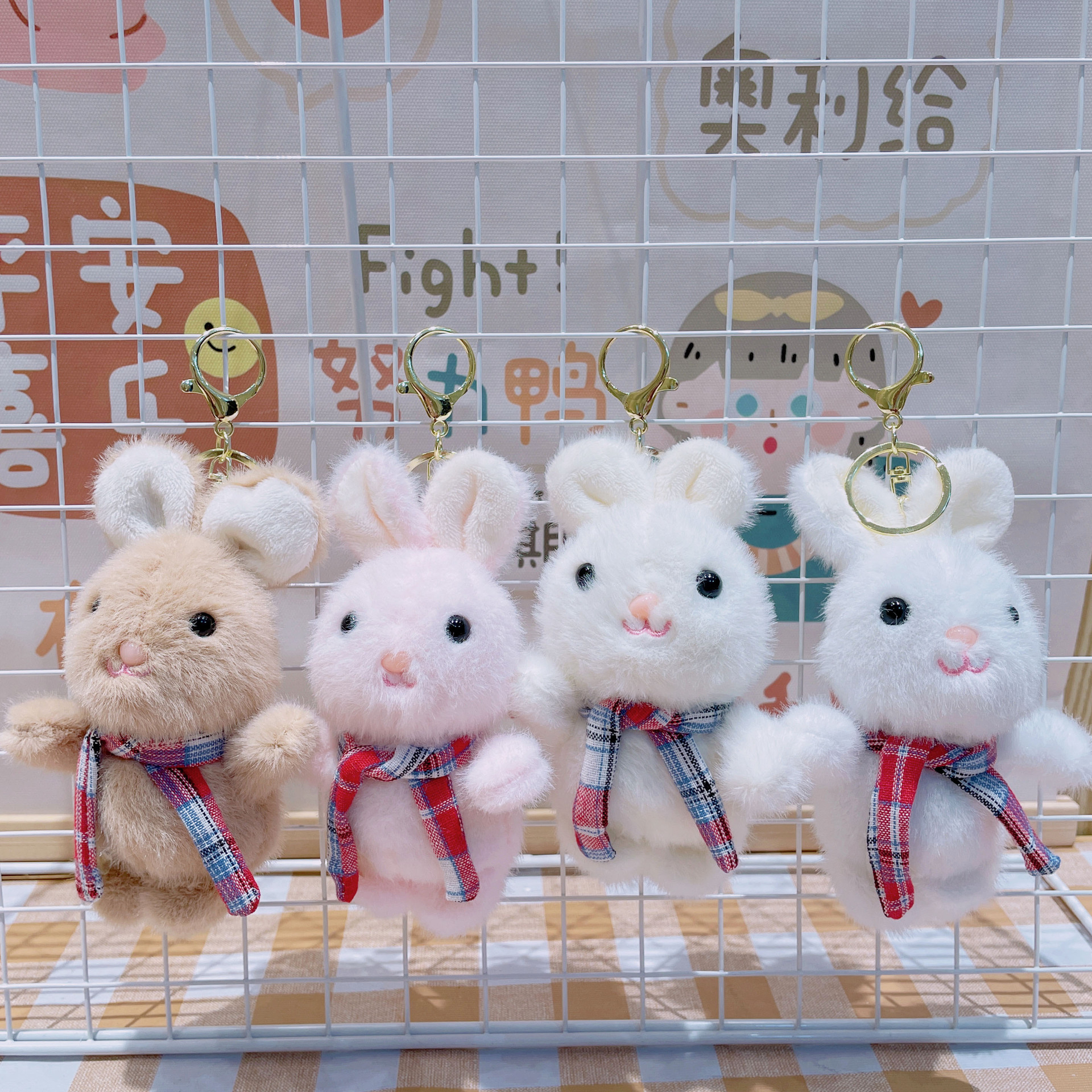 Wholesale of creative scarves, little rabbit figurines, claw machine dolls, small pendants, cute plush toys, keychains and small gifts pic 10