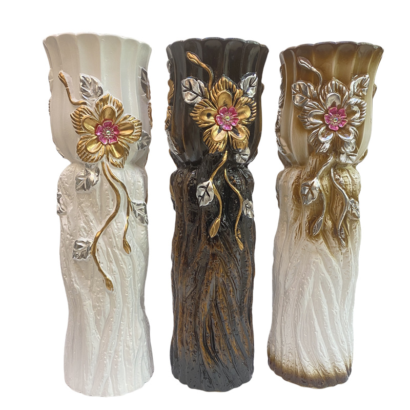 60cm花瓶厂家批发陶瓷花瓶欧式客厅摆饰绢花工艺落地大小花瓶详情14