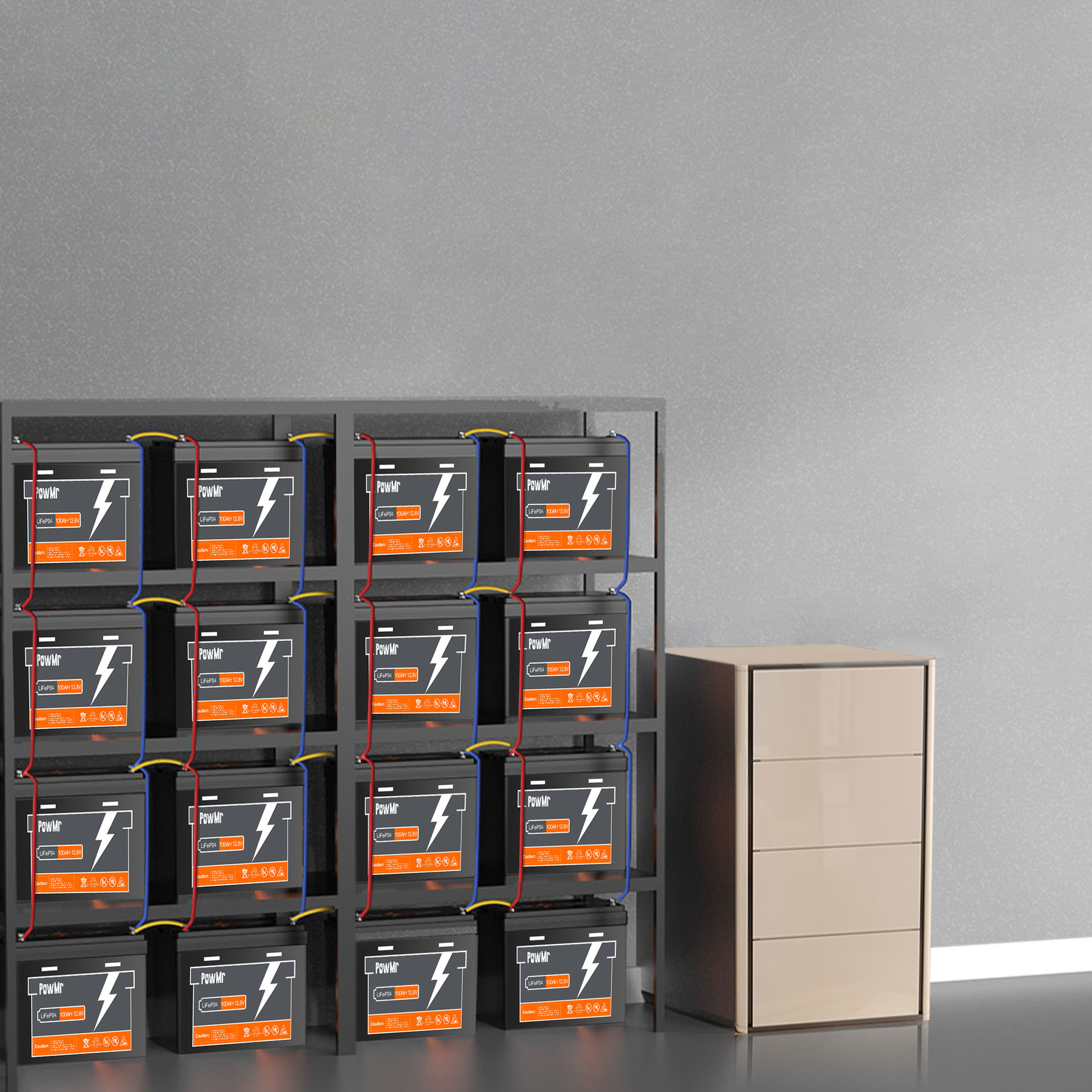 PowMr12.8 V100AH / 150/200/300 ah lithium iron phosphate battery power cross-border lifepo4 batteries pic 14