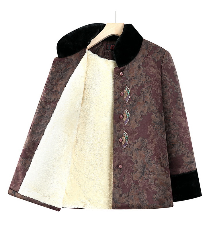 中老年人女冬装奶奶棉衣加绒加厚时尚老太太唐装棉服妈妈棉袄外套详情17