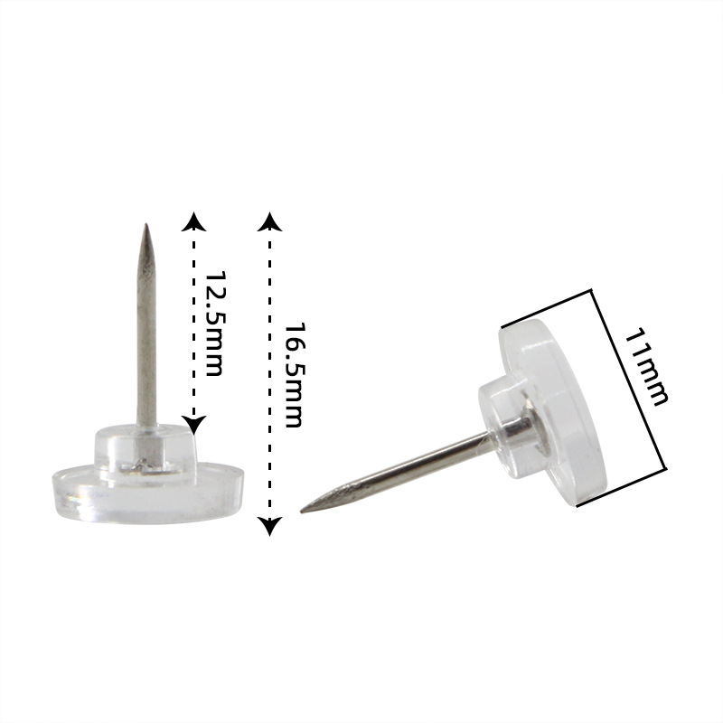 Amazon plastic box set of nail drawing nails, transparent round flat-head nails, cork board, I-shaped nails, painting board, snap nails pic 6