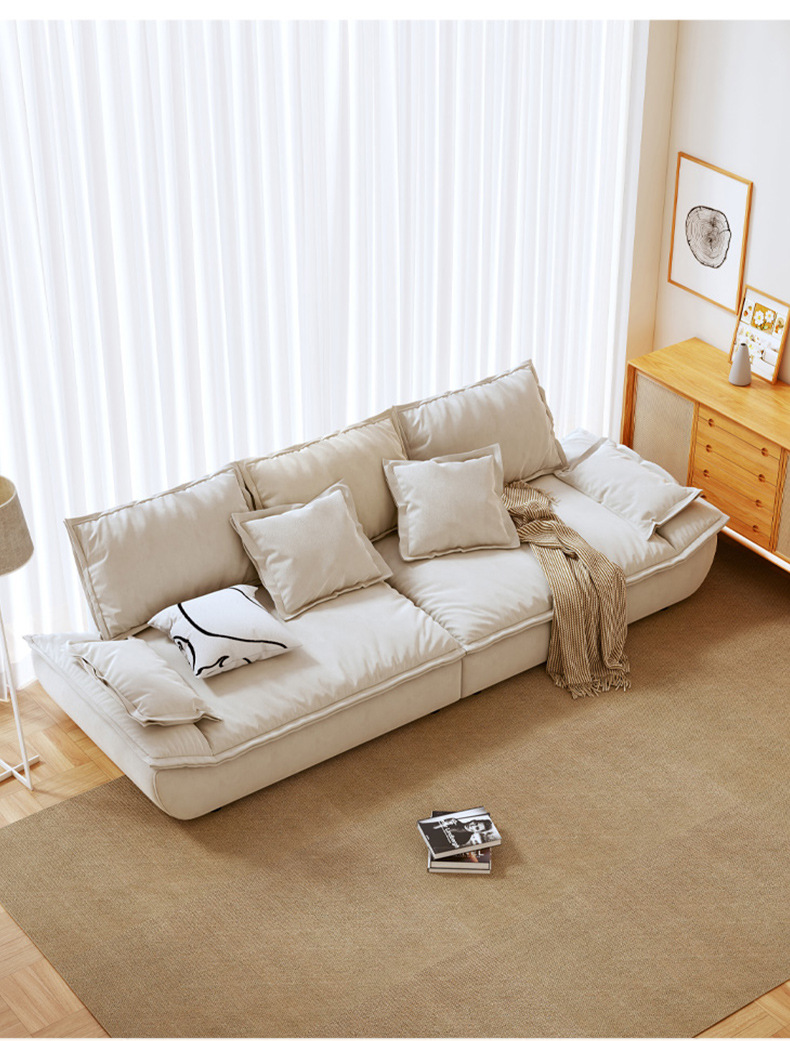 意式简约科技布艺沙发客厅小户型三人位直排奶油风网红帆船沙发详情8