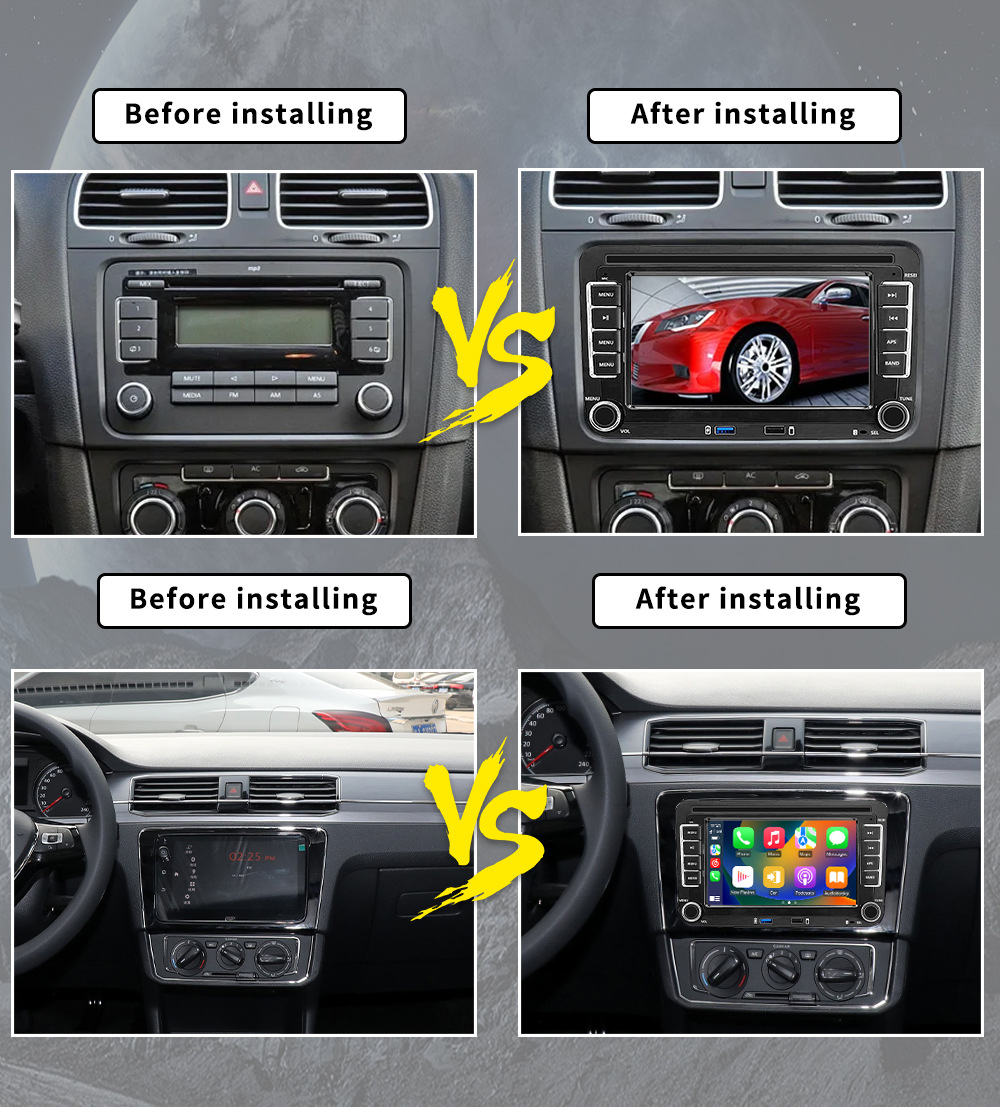 适用大众车斯柯达捷达帕萨特CC途观锐中控大屏导航倒车影像一体机详情3