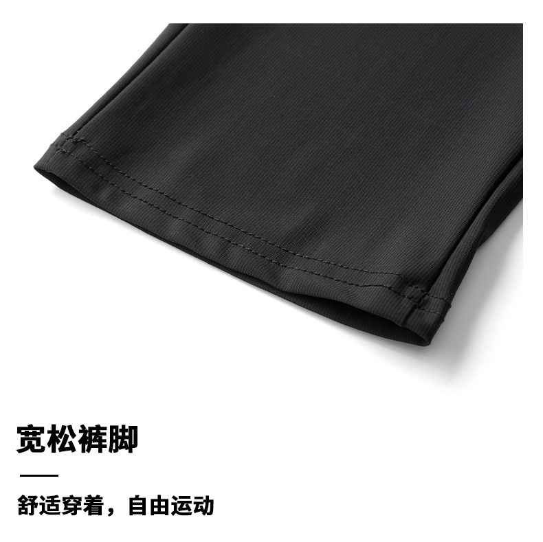 男装夏季休闲套装中老年爸爸装运动套装冰丝速干短袖长裤两件套潮详情29
