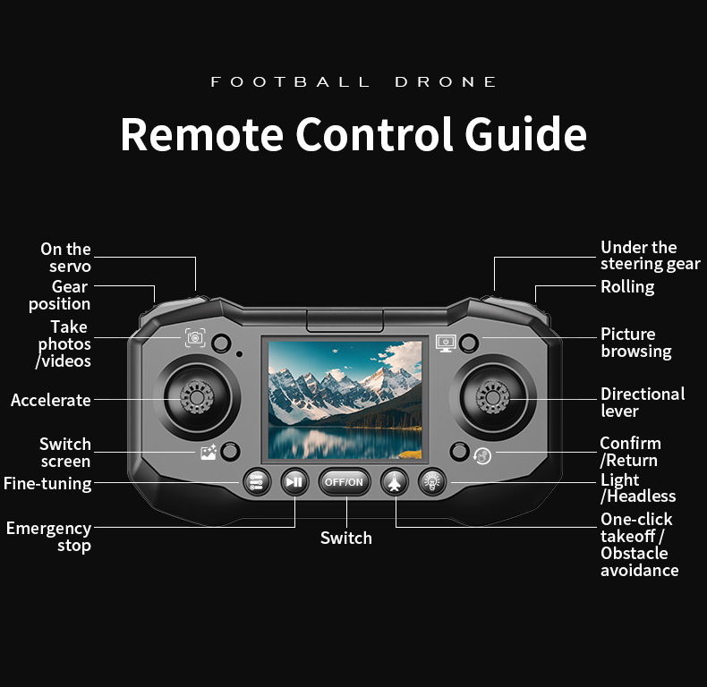 H5 Brushless football drone competition Training 7.4V-axis drone football ball-shaped remote control aircraft pic 19