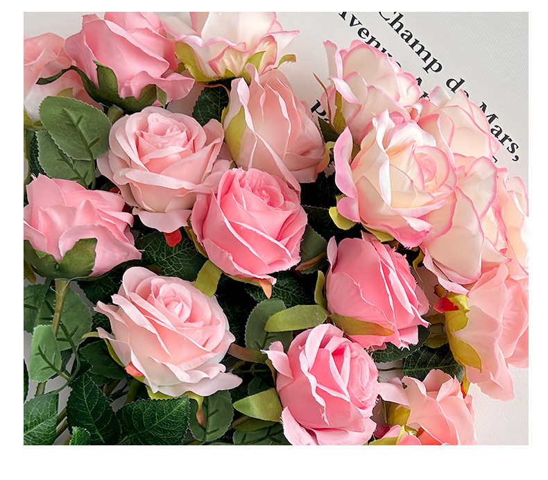 玫瑰仿真花碎冰蓝玫瑰家居客厅装饰情人节假花婚礼堂布置厂家批发详情10