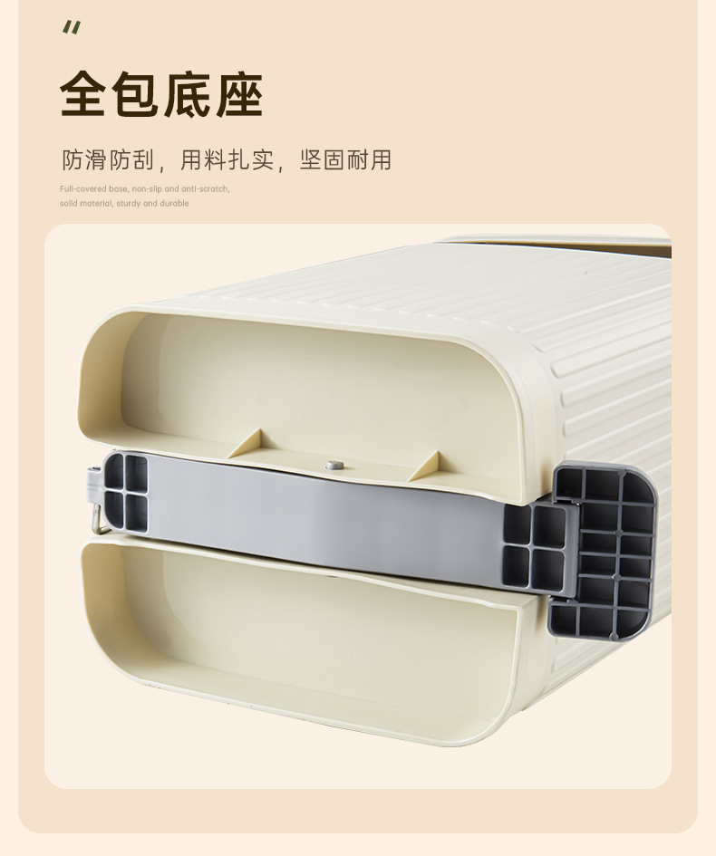 艾利克斯垃圾桶家用方形条纹古典欧式有盖脚踏办公室马桶废纸篓详情14
