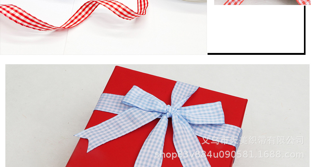 1CM клетчатая упаковка с подарочной лентой changerg DIY подарочной лентой diy подарочной лентой в стиле пасторального дерева pic 3