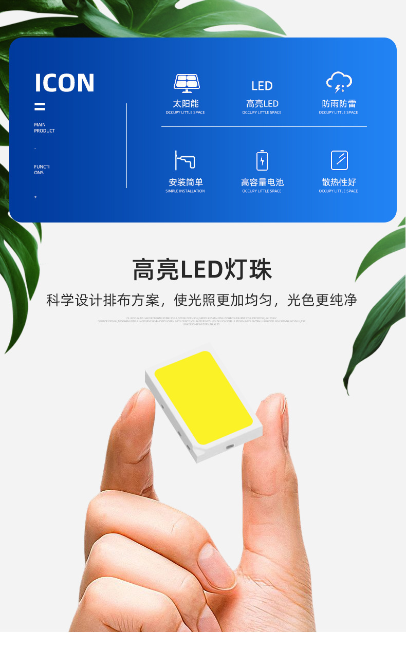 Cross-border solar bulb lamps, power outage emergency household outdoor lighting lamps, night market street stall camping LED bulb lamps pic 2