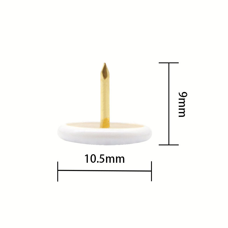 100 PP hanging box sets of color-coated plastic-coated thumbtacks, rubber-coated press nails, stationery nails, cork board wall nails, drawing board thumbtacks pic 3