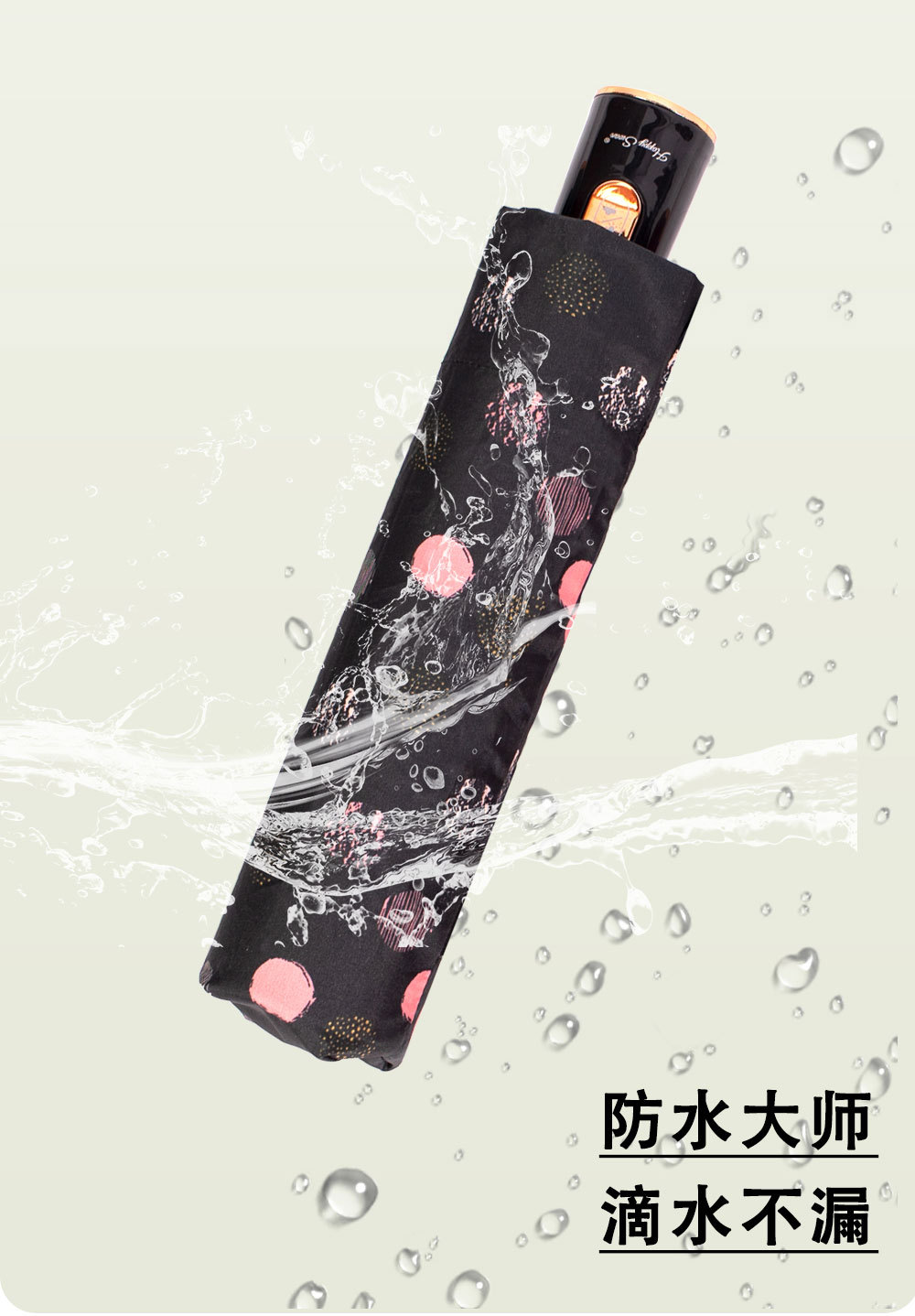 【外贸】星宝跨境三折半自动伞出口雨伞3 folding umbrella stock详情9