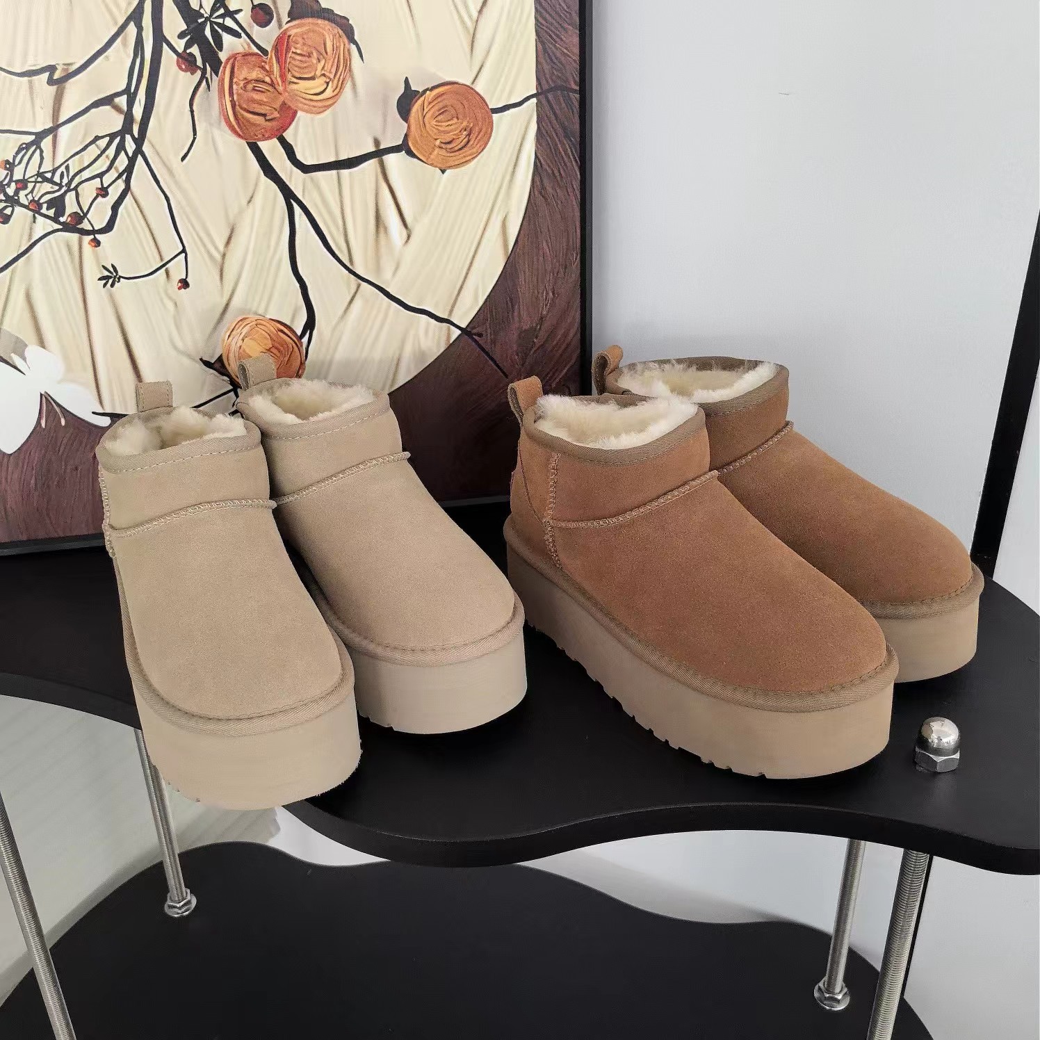 Sangpo Snow Boots for Women, thick-soled 2025 new style, fashionable, versatile, simple short boots, warm, 5 cm cotton shoes, Mera pic 21