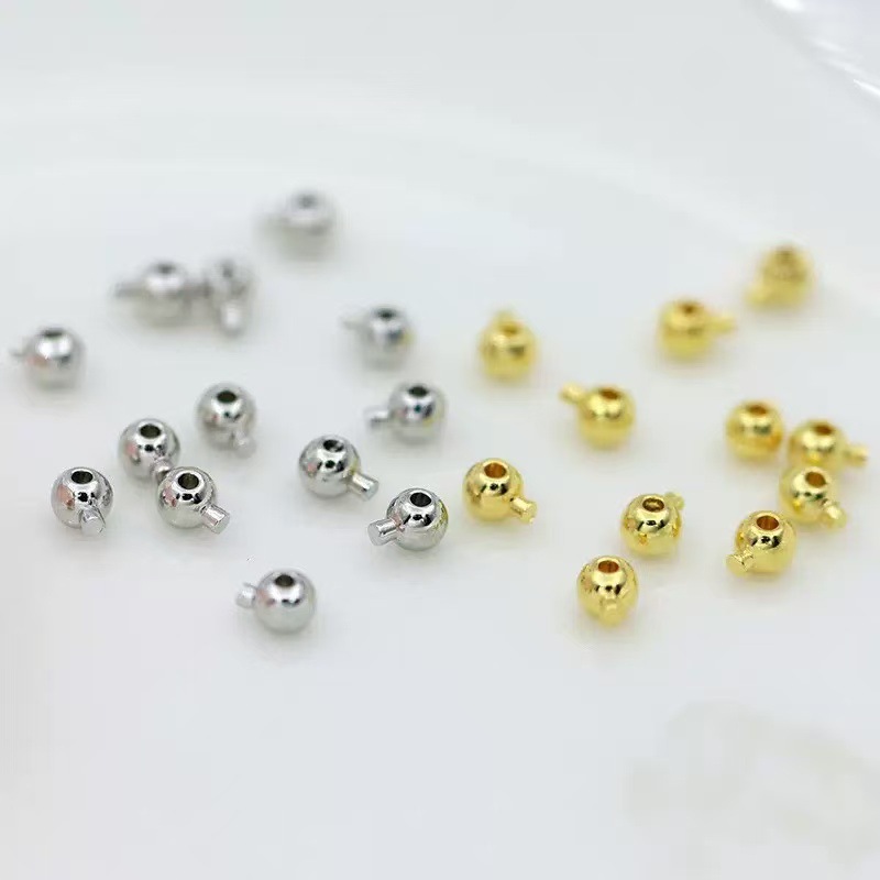 18K金高保色3.0高压锅收尾按扣定位珠手工diy串珠材料手链项链配详情5