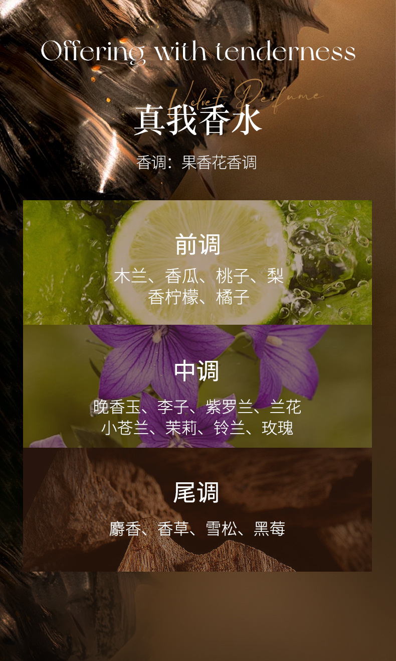 跨境爆款网红真我女士香水品牌高级感商务女印象香调持久淡香批发详情5
