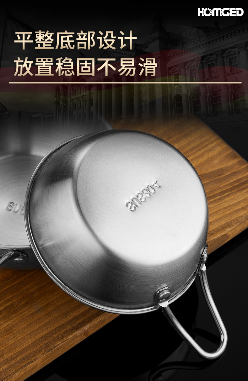 Hongjunda 304 stainless steel snow Bowl, Picnic Bowl, Hot pot seasoning Bowl, fruit salad Bowl, Outdoor camping Tableware pic 11