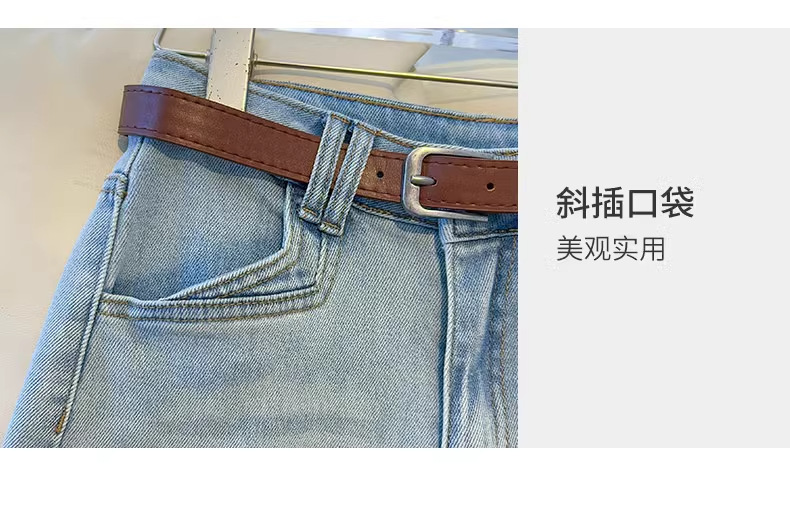 天丝夏季薄款高腰直筒阔腿裤牛仔裤女九分直筒裤子女宽松新款3301详情12