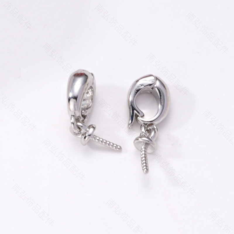 18K gold-plated color-preserving pearl necklace pendant buckle, micro-inlaid universal buckle strap, sheep eye needle empty stand accessory diy accessory pic 41