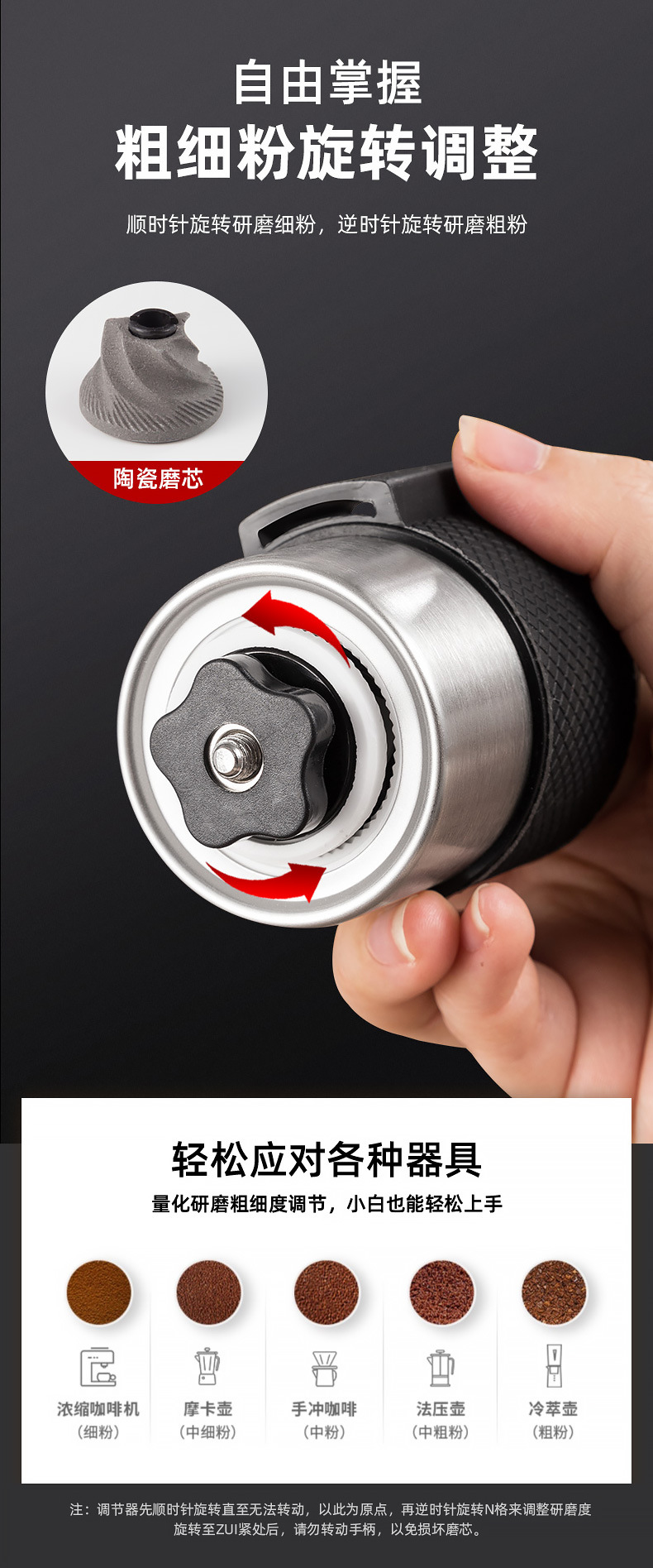 手冲咖啡套装户外露营咖啡装备便携旅行咖啡壶手磨咖啡机详情6