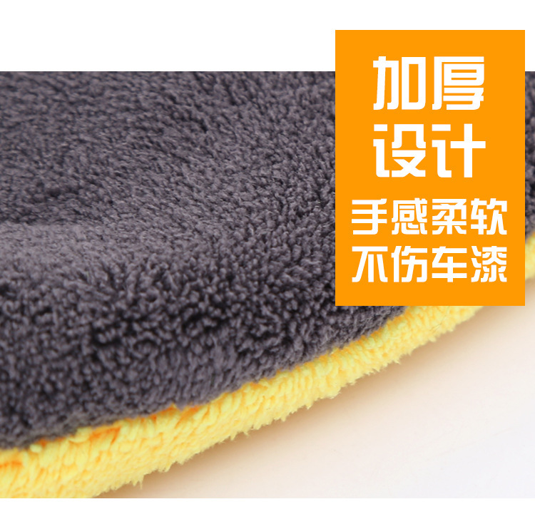 【 Chi Jia 】 Car wash gloves, waterproof rags, bear paw plush car towels, coral fleece gloves, car paint surface pic 3