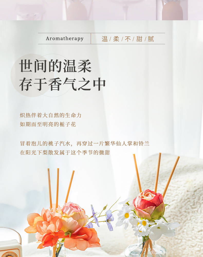 栀子花香薰精油家用伴手礼室内持久无火香薰便携卧室香氛卫生间详情3