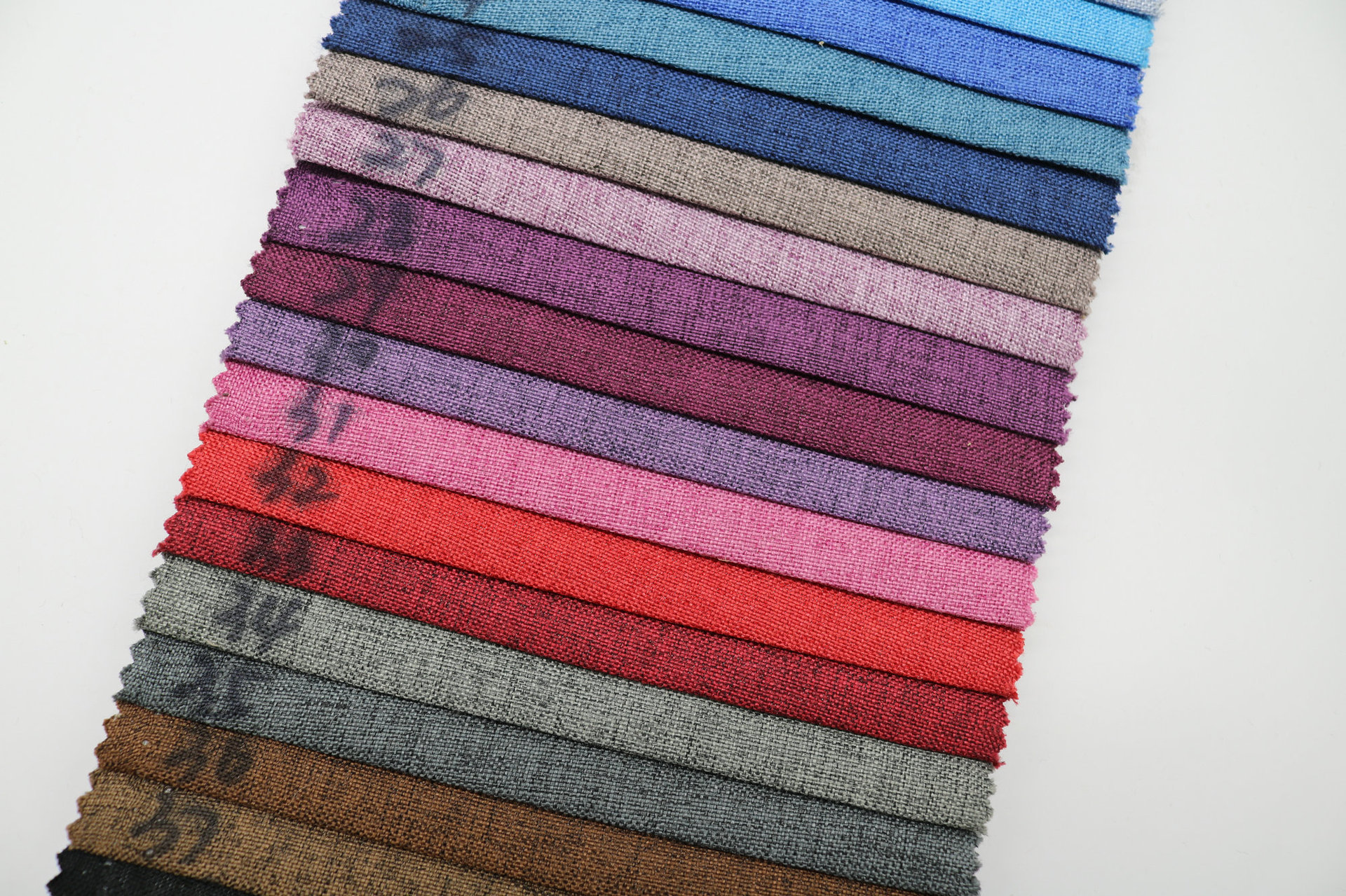 Polyester fabric sofa cushion and throw pillow fabric, solid-color fine linen sofa fabric, photo frame background soft package fabric pic 6