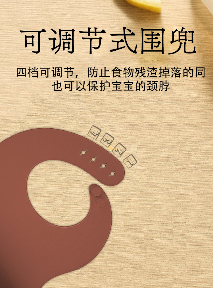夏季防水婴儿硅胶围兜食品级轻薄口水围兜宝宝儿童辅食饭兜现货厂详情12