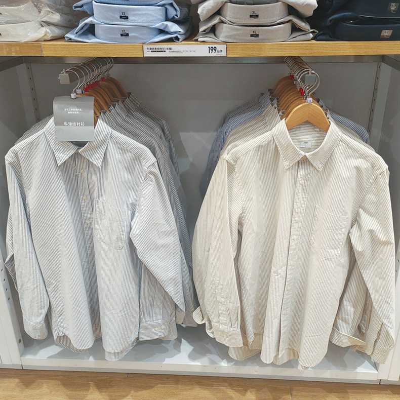 2024男装女装牛津纺条纹衬衫/长袖衬衣470294/462367/467442详情5