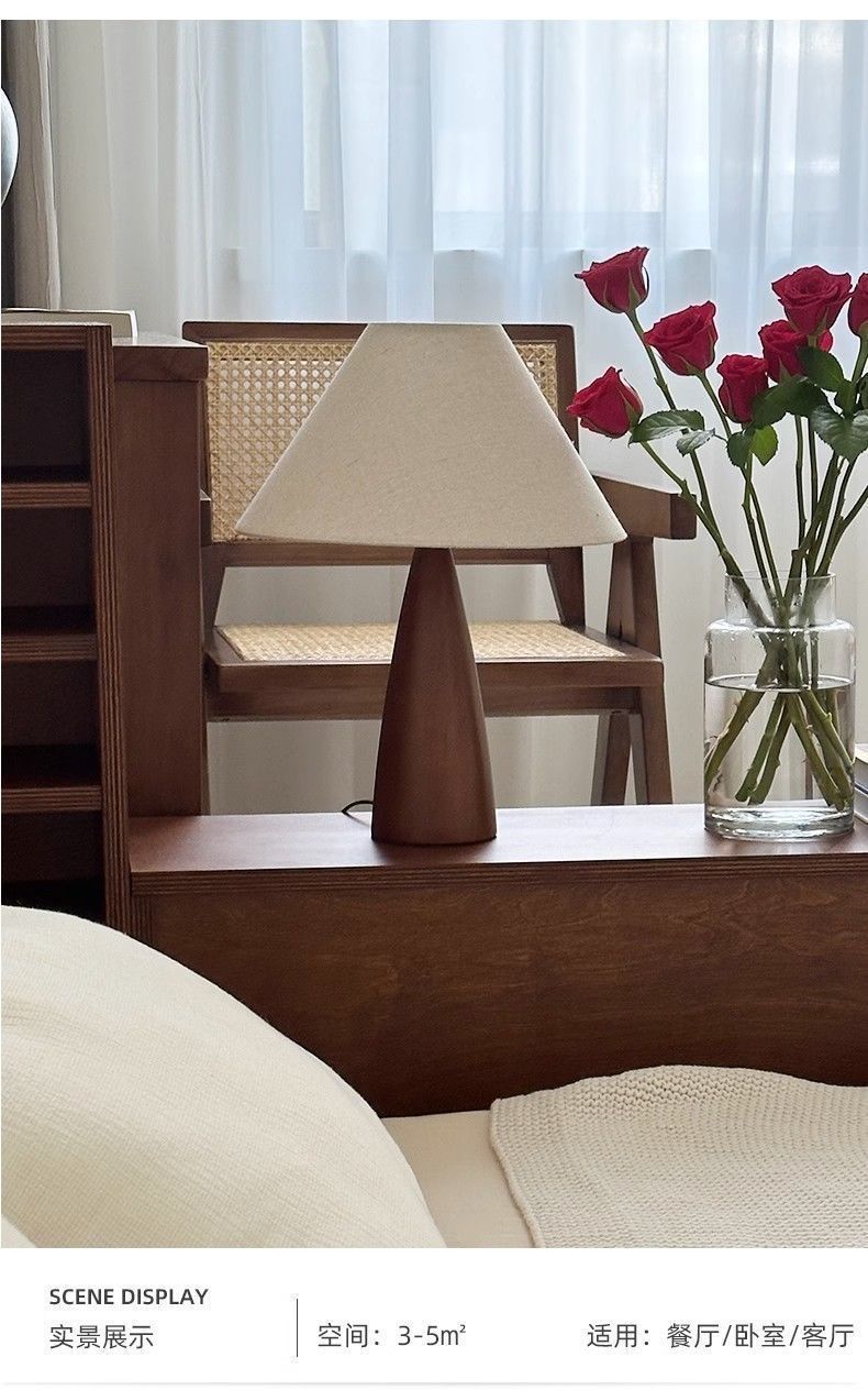 Chinese-style table lamp, simple American retro, European texture, new Chinese bedside lamp, bedroom and living room, modern and high-end feel pic 8