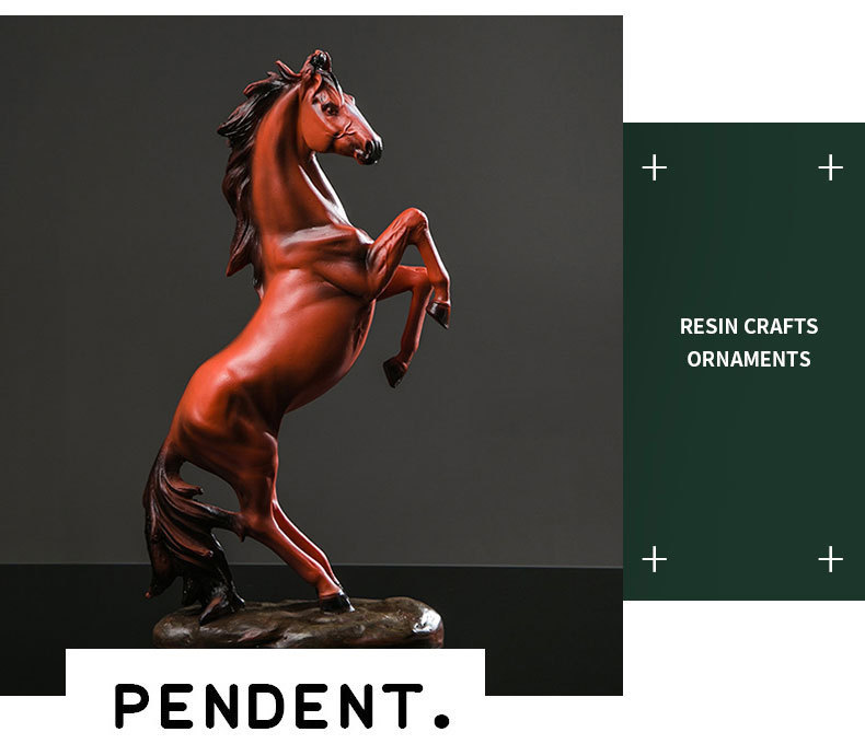 国潮新中式风水摆件十二生肖马到成功办公室摆件开业乔迁新居装饰礼物详情8