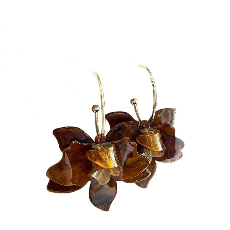 超仙法式度假花朵耳环女高级感轻奢气质耳饰小众设计感时尚耳坠详情23