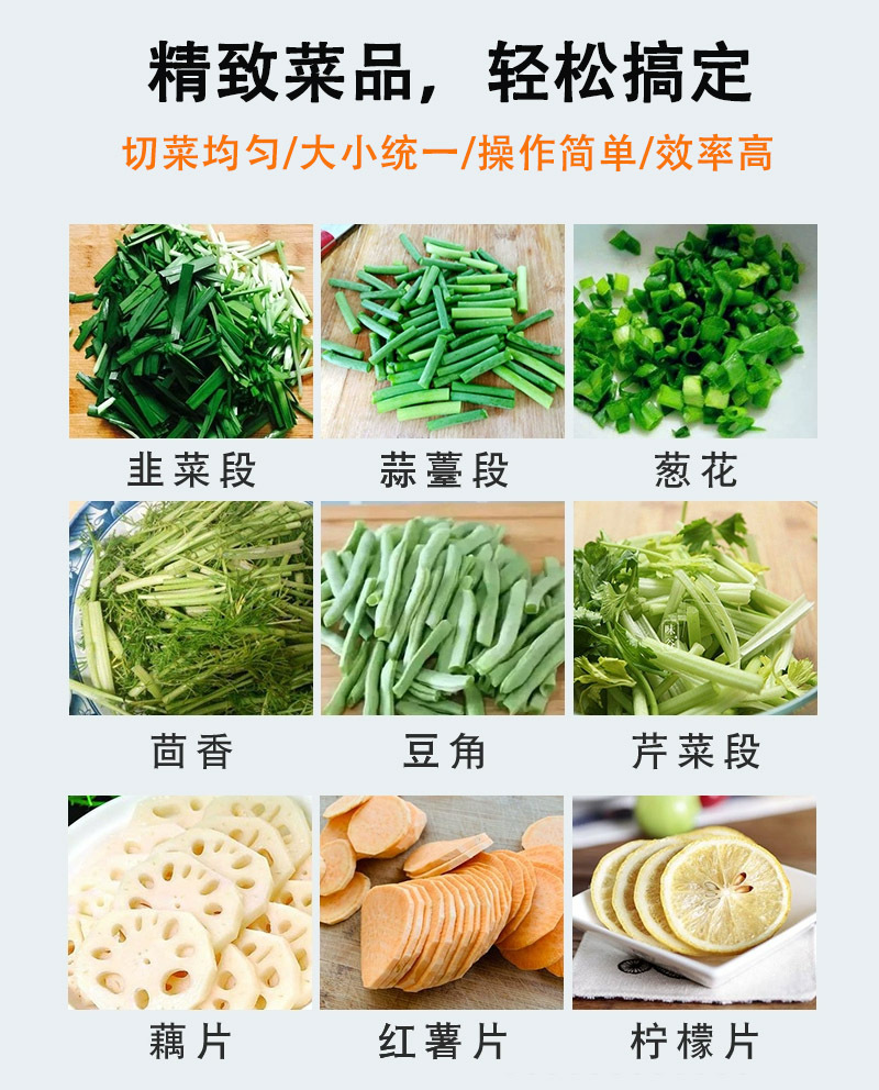 商用双头切菜机全自动不锈钢切丁机饭店食堂多功能冻肉果蔬切详情4