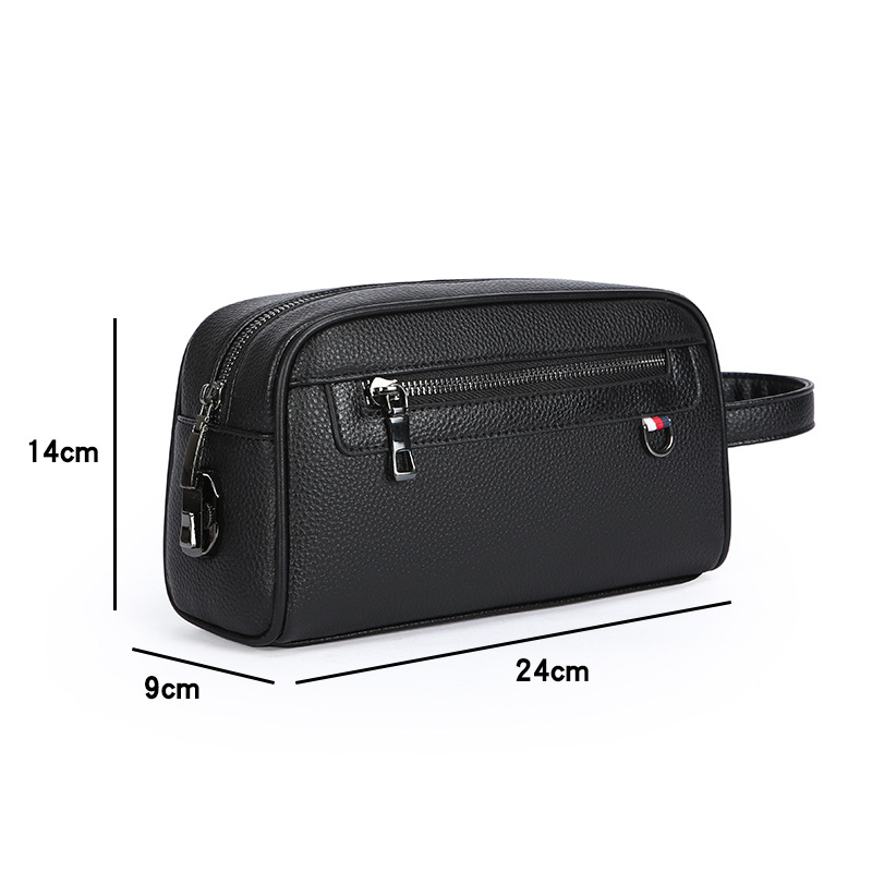 跨境新款男士手拿包密码锁大容量商务休闲手拎包软皮多口袋手包男详情27