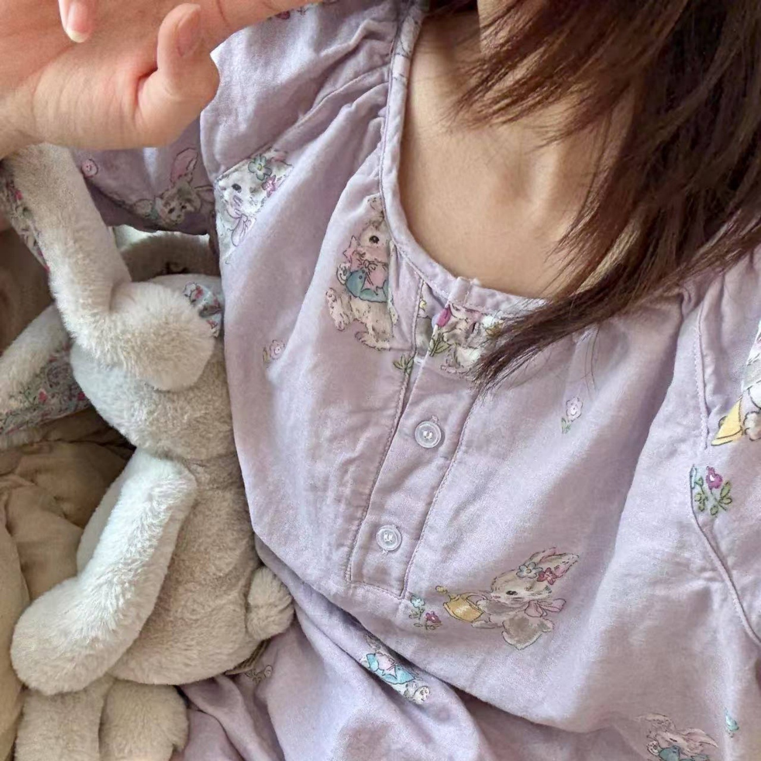 Class A all-cotton double-layer yarn round-neck pajamas, short sleeves, long sleeves, shorts, long pants, postpartum home wear set, cartoon breathable pic 40