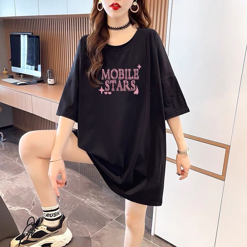 Ao thun cỡ lớn oversized loose fat girl short-sleeved T-shirt pic 9