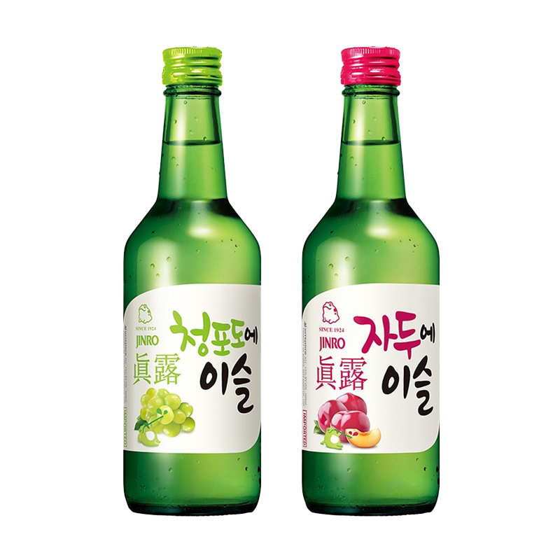 Korean Jinro Soju, grape-flavored liqueur, bamboo charcoal wine, fruit wine, low-alcohol sweet wine for women pic 2