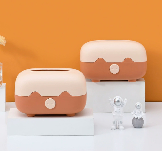 Cute and adorable little pig tissue box, tissue box, home living room napkin box, desktop tissue storage box, tissue storage pic 4