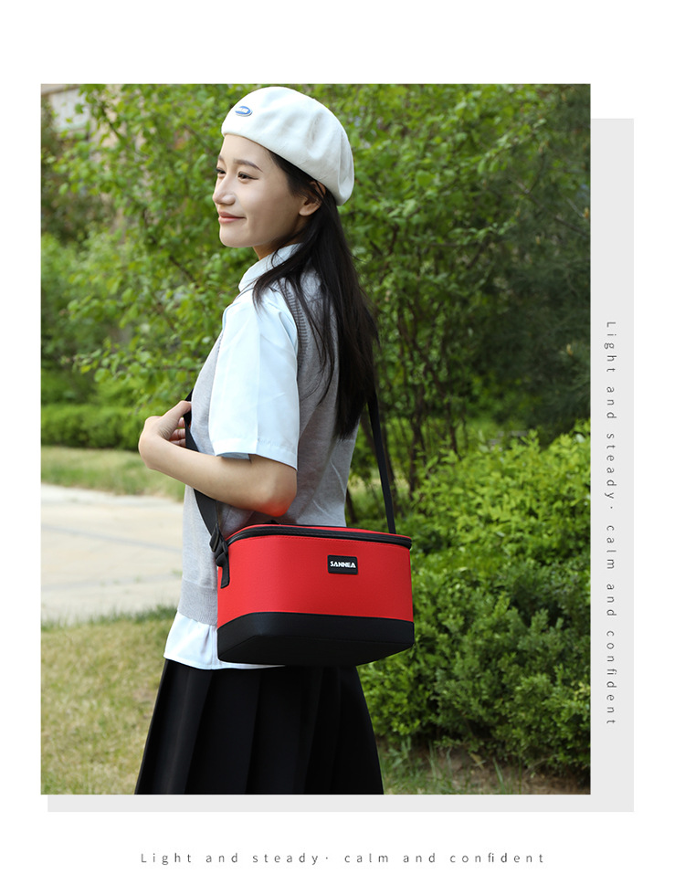 Wholesale aluminum foil lunch bags, waterproof ice packs, hand-held lunch box bags, thickened striped bento bags, insulated bags, cross-border pic 25