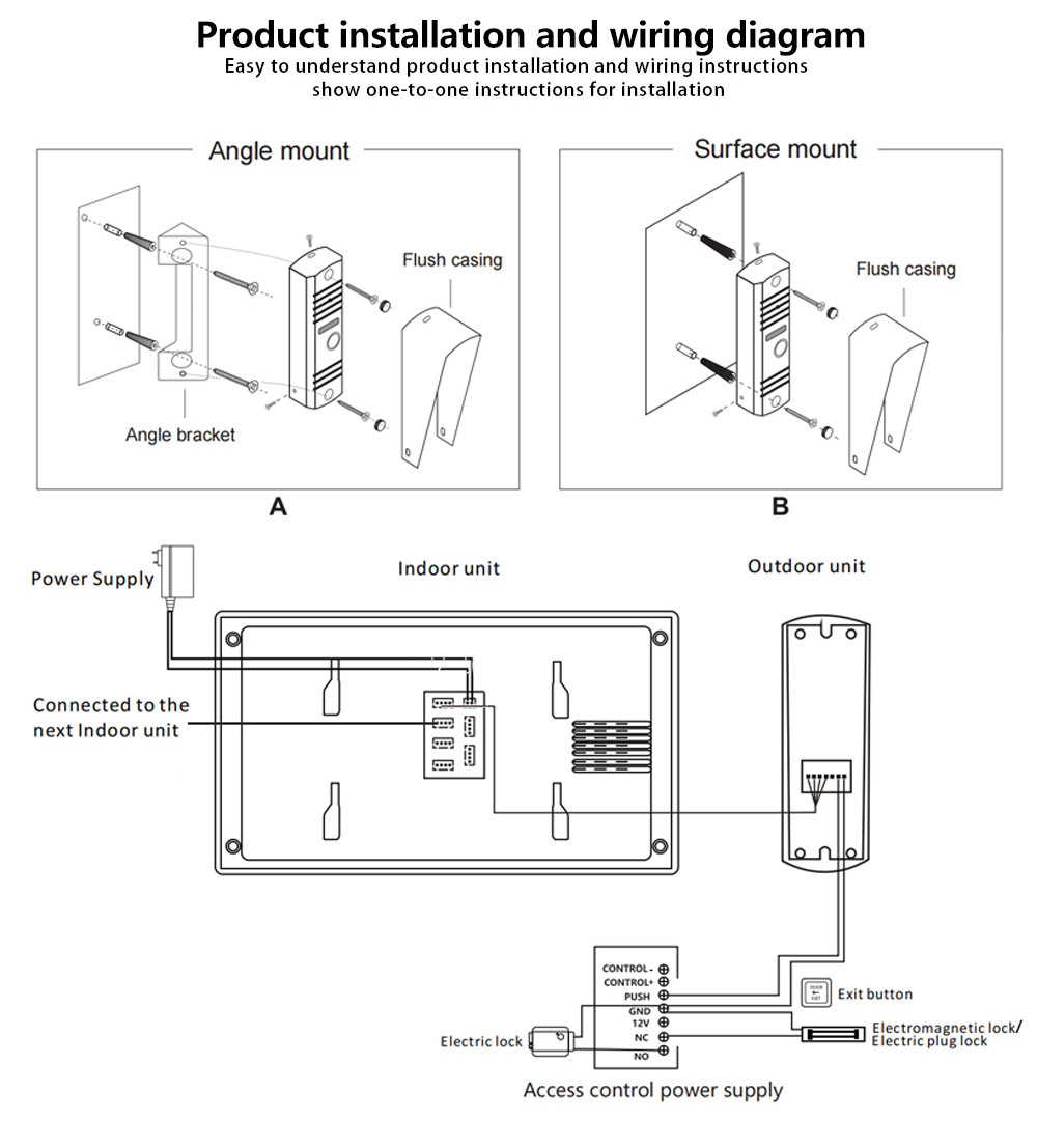 可视门铃对讲家用高清视频彩色小区别墅夜视红外智能门铃详情11